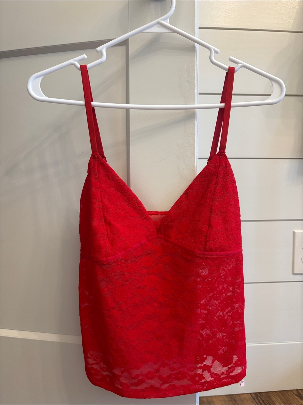 Aritzia Red Lace Camisole